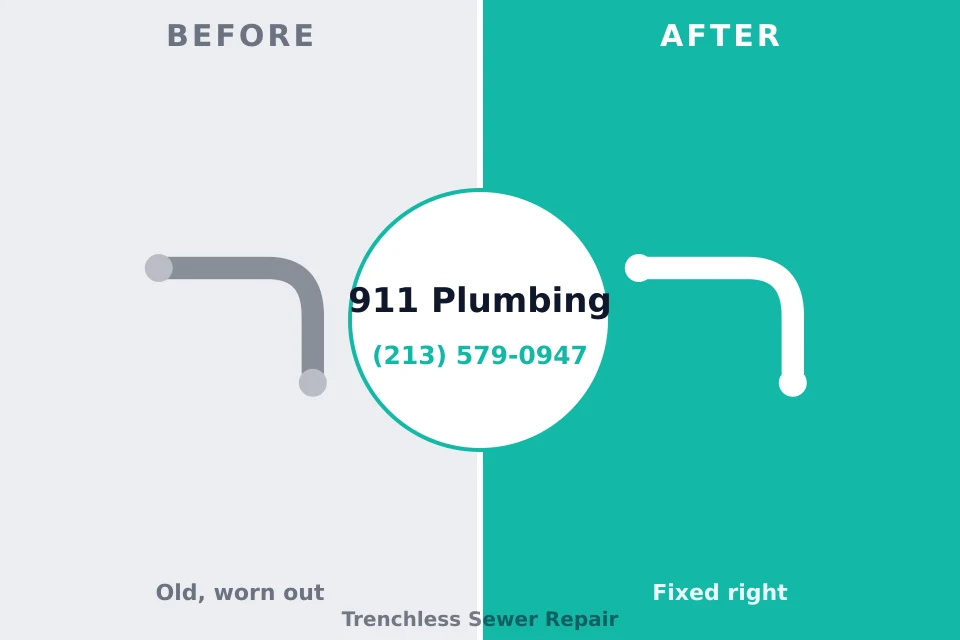 Before and after: plumbing repair Winnsboro, TX